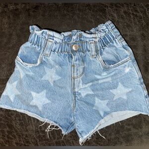 Zara Light Blue Star Patterned Toddler Shorts